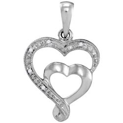 10KT White Gold 0.01CTW DIAMOND FASHION PENDANT