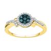 Image 1 : 10K Yellow-gold 0.25CTW-Diamond FASHION RING