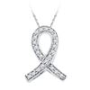 Image 1 : 10KT White Gold 0.10CTW DIAMOND FASHION PENDANT