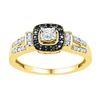 Image 1 : 10K Yellow-gold 0.20CTW-Diamond FASHION RING