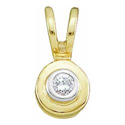 10KT Yellow Gold 0.03CTW DIAMOND LADIES FASHION PENDENT