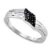 Image 1 : 925 Sterling Silver White 0.10CTW DIAMOND FASHION RING