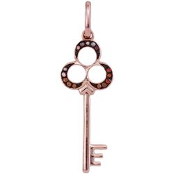 10KT Rose Gold 0.05CTW DIAMOND KEY PENDANT