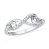Image 1 : 10KT White Gold 0.05CTW DIAMOND FASHION RING