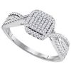 Image 1 : 10KT White Gold 0.15CTW DIAMOND MICRO-PAVE RING