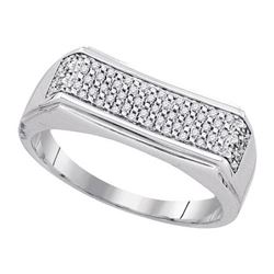 925 Sterling Silver White 0.16CTW DIAMOND MICRO-PAVE ME