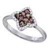 Image 1 : 10KT White Gold 0.34CTW COGNAC DIAMOND FASHION RING