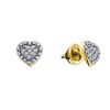 Image 1 : 925 Sterling Silver Yellow 0.05CT DIAMOND HEART EARRING