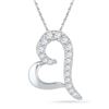 Image 1 : 10KT White Gold 0.08CTW DIAMOND FASHION PENDANT