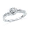 Image 1 : 10KT White Gold 0.16CTW DIAMOND FASHION RING