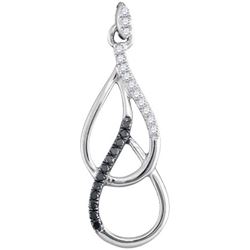 925 Sterling Silver White 0.15CTW DIAMOND FASHION PENDA