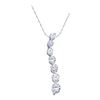 Image 1 : 14KT White Gold 0.25CTW ROUND DIAMOND LADIES JOURNEY FA