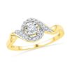 Image 1 : 10K Yellow-gold 0.16CTW DIAMOND FASHION RING