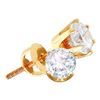 Image 1 : 14KT Yellow Gold 0.25 CTW ROUND DIAMOND EARRING (EXCELL