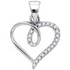 Image 1 : 10KT White Gold 0.25CTW DIAMOND MICRO-PAVE PENDANT