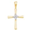 Image 1 : 10KT Yellow Gold 0.05CTW DIAMOND CROSS PENDANT