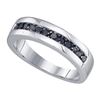 Image 1 : 925 Sterling Silver White 0.50CT DIAMOND FASHION BAND