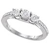 Image 1 : 925 Sterling Silver White 0.17CTW DIAMOND FASHION RING