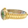 Image 5 : Rolex Ladies 18K Yellow Gold Green Vignette Diamond And Emerald President Wristw