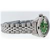 Image 3 : Rolex Ladies Stainless Steel Green Diamond & Emerald 26MM Datejust Wristwatch