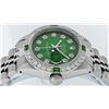 Image 5 : Rolex Ladies Stainless Steel Green Diamond & Emerald 26MM Datejust Wristwatch