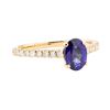 Image 1 : 1.24 ctw Sapphire and Diamond Ring - 14KT Rose Gold