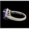 Image 3 : 3.07 ctw Tanzanite and Diamond Ring - 14KT White Gold