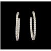 3.01 ctw Diamond Earrings - 14KT White Gold