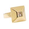 Image 1 : Chopard 0.05 ctw Happy Diamond Square Top Ring - 18KT Yellow Gold