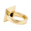 Image 3 : Chopard 0.05 ctw Happy Diamond Square Top Ring - 18KT Yellow Gold