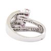 Image 3 : 0.90 ctw Pink Sapphire and Diamond Ring - 18KT White Gold