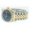 Image 4 : Rolex Mens 2 Tone 14K Blue Index 36MM Datejust Wristwatch