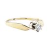 Image 1 : 0.18 ctw Diamond Bypass Solitaire Ring - 10KT Yellow Gold