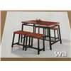 Image 4 : (5) PIECE COUNTER HEIGHT TABLE SET