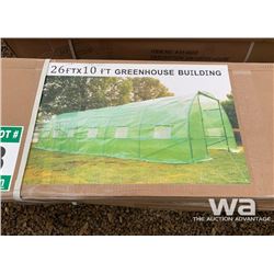 26 X 10 FT. METAL FRAME GREEN HOUSE