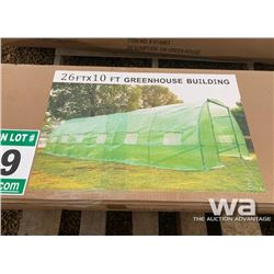 26 X 10 FT. METAL FRAME GREEN HOUSE