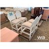 Image 1 : (4) WHITE WOOD CHAIRS