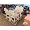 Image 2 : (4) WHITE WOOD CHAIRS
