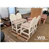 Image 3 : (4) WHITE WOOD CHAIRS