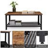 Image 3 : RUSTIC WOOD COFFEE TABLE & STORAGE SHELF