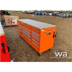 ORANGE FAT BOY 2 X 6 FT. 17 DRAWER WORK BENCH