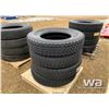 Image 2 : (4) GRIZZLY 11R24.5 TRUCK STEERING TIRES
