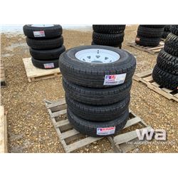 (4) 235/80R16 TRAILER TIRES & RIMS