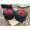 Image 1 : (4) 12X16.5 SKID STEER TIRES & RIMS