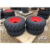 Image 2 : (4) 12X16.5 SKID STEER TIRES & RIMS