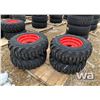 Image 2 : (4) 12X16.5 SKID STEER TIRES & RIMS