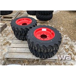 (4) 10X16.5 SKID STEER TIRES & RIMS