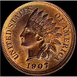 1907 Indian Cent PCGS MS64 