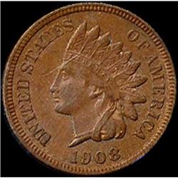 1908-S Indian Cent PCGS MS58 