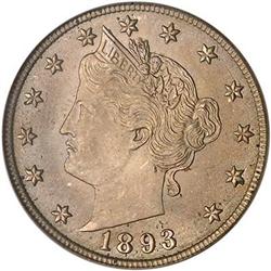 1893 5C NICKEL PCGS MS65